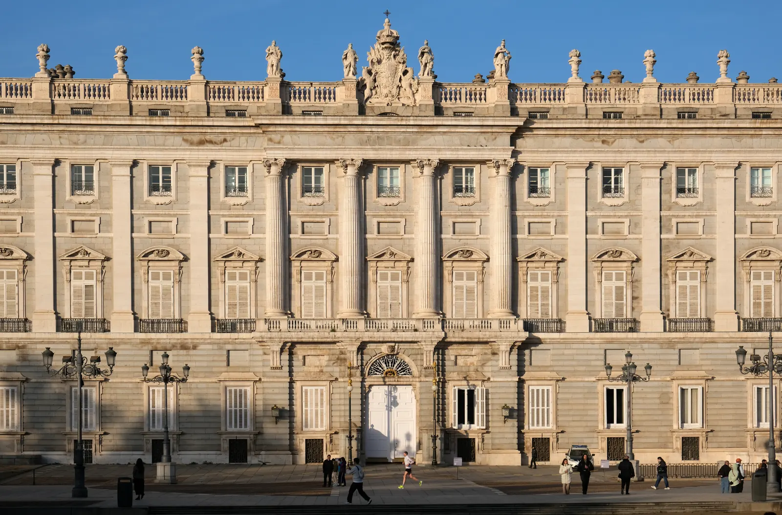 The east façade of the Royal Palace of Madrid.